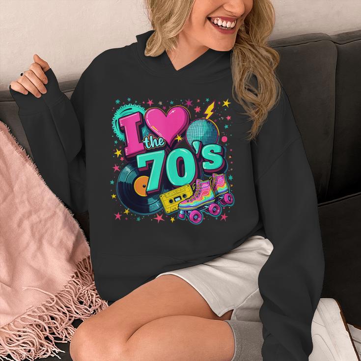 I Love The 70s Retro Cassette Roller Vinyl Disco Nostalgia Unisex Hoodie I Love The 70s Retro Cassette Roller Vinyl Disco Nostalgia Unisex Hoodie