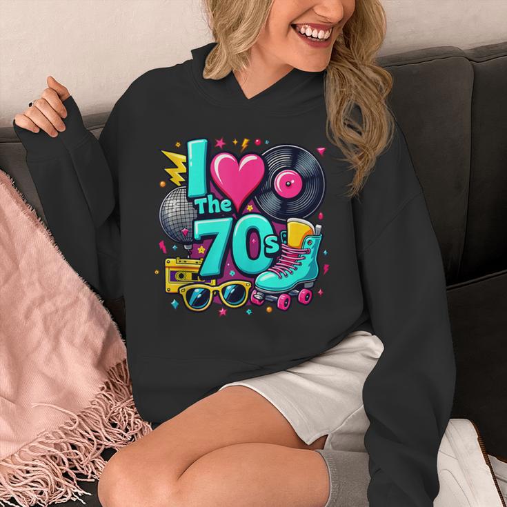 I Love The 70s Vintage Cassette Roller Vinyl Nostalgia 70s Unisex Hoodie