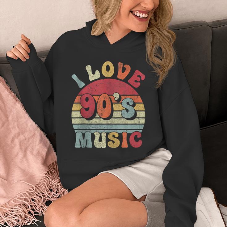 I Love 90's Music Retro Style Nostalgia Cassette 1990s Party Unisex Hoodie