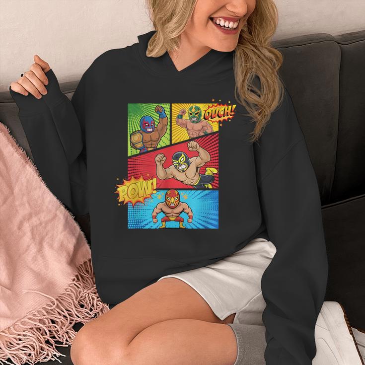Lucha Libre Comic Book Mexican Wrestling Cartoon Wrestler Unisex Hoodie