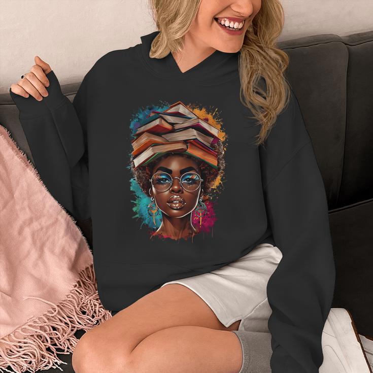 Melanin Girl Afro Book Lover Librarian Teacher Student Unisex Hoodie