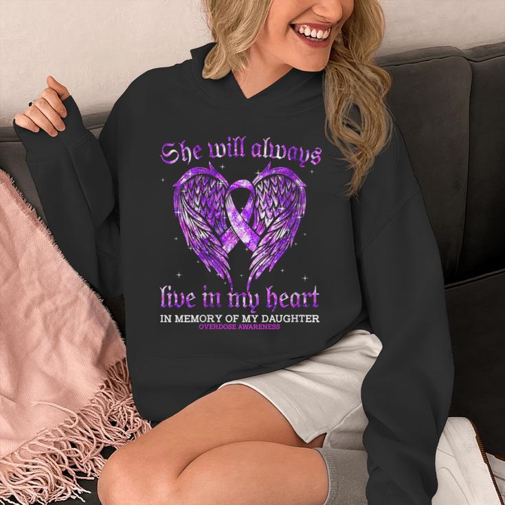 In Memory Of My Daughter Overdose Awareness Angel Wing Unisex Hoodie