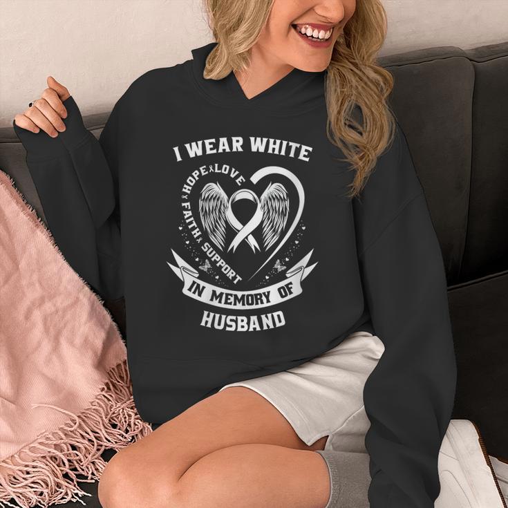 In Memory Of Husband Lung Cancer Awareness Products Unisex Hoodie In Memory Of Husband Lung Cancer Awareness Products Unisex Hoodie
