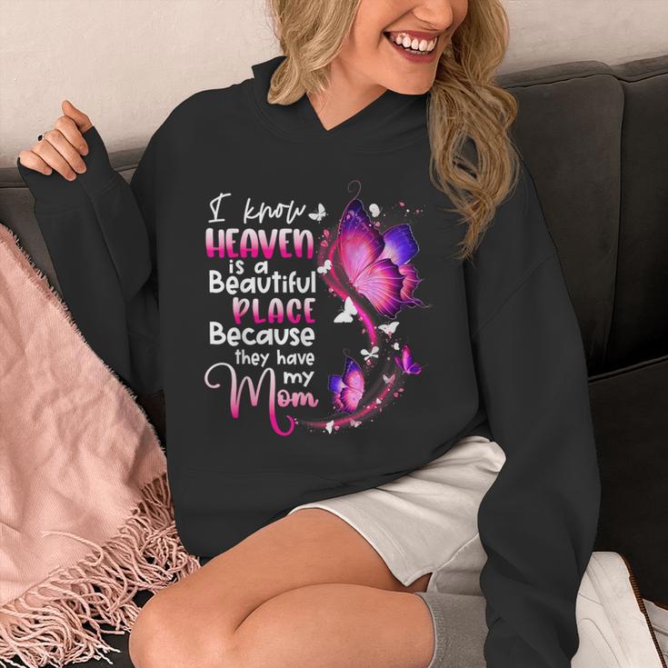 In Memory Of Mom I Know Heaven Beautiful Place Wings Angel Unisex Hoodie