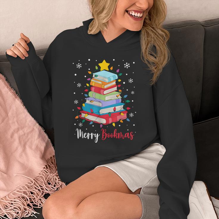 Merry Bookmas Book Christmas Tree Lights Xmas Men Women Kids Unisex Hoodie