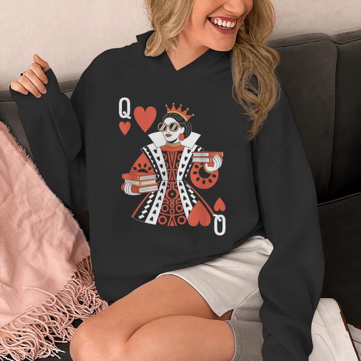 Modern Queen Of Hearts Book Lover Reading Novels Romantasy Unisex Hoodie Modern Queen Of Hearts Book Lover Reading Novels Romantasy Unisex Hoodie