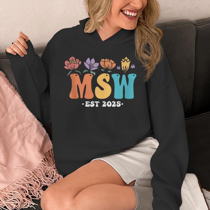 MSW Est 2025 Graduation School Social Worker Shirt Master Unisex Hoodie