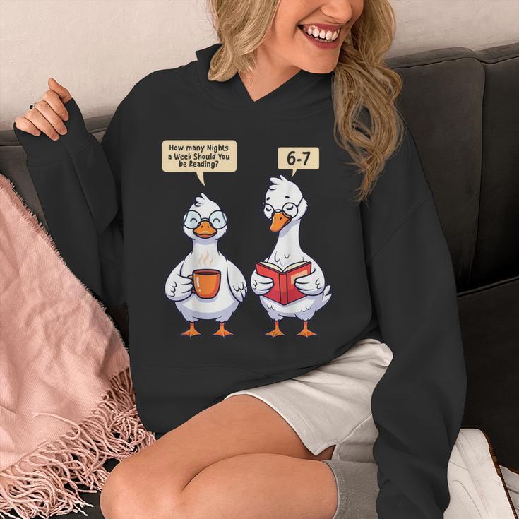 How Many Nights Reading Goose Book Lover Reader Unisex Hoodie How Many Nights Reading Goose Book Lover Reader Unisex Hoodie