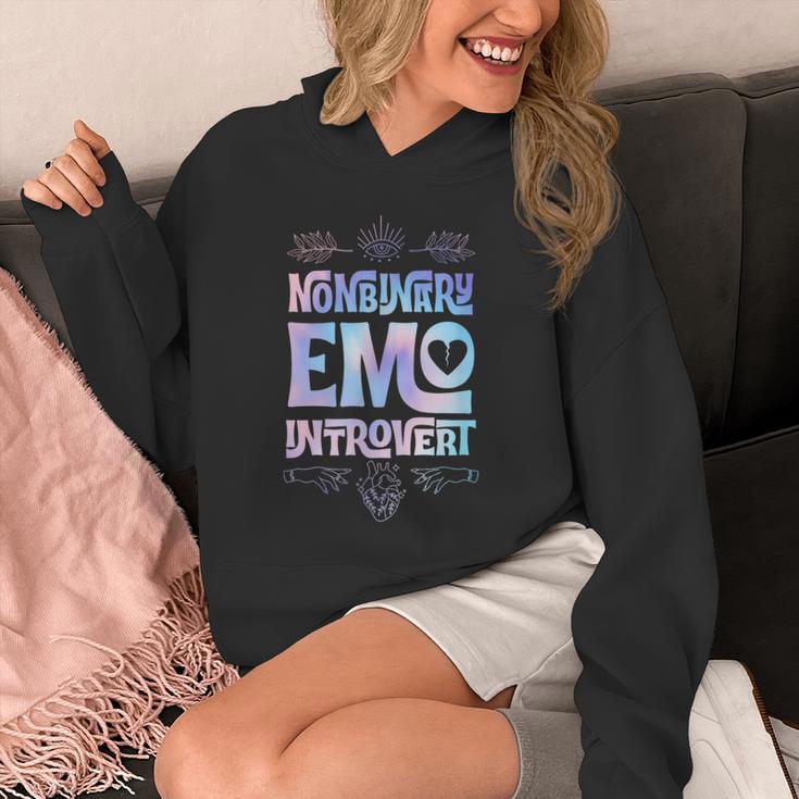 Nonbinary Emo Introvert Pride Trendy Mystic Teen Goth Style Unisex Hoodie Nonbinary Emo Introvert Pride Trendy Mystic Teen Goth Style Unisex Hoodie