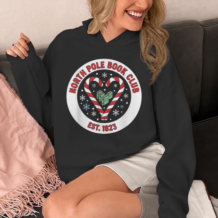 North Pole Book Club Shirt Candy Cane Christmas Unisex Hoodie