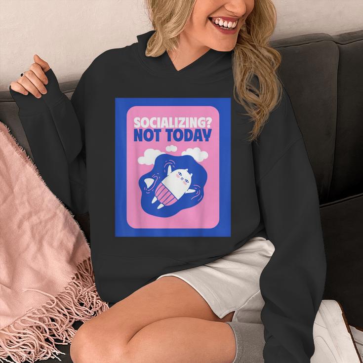 Not Today Cool Fun Cute Introvert Cat Character Unisex Hoodie Not Today Cool Fun Cute Introvert Cat Character Unisex Hoodie