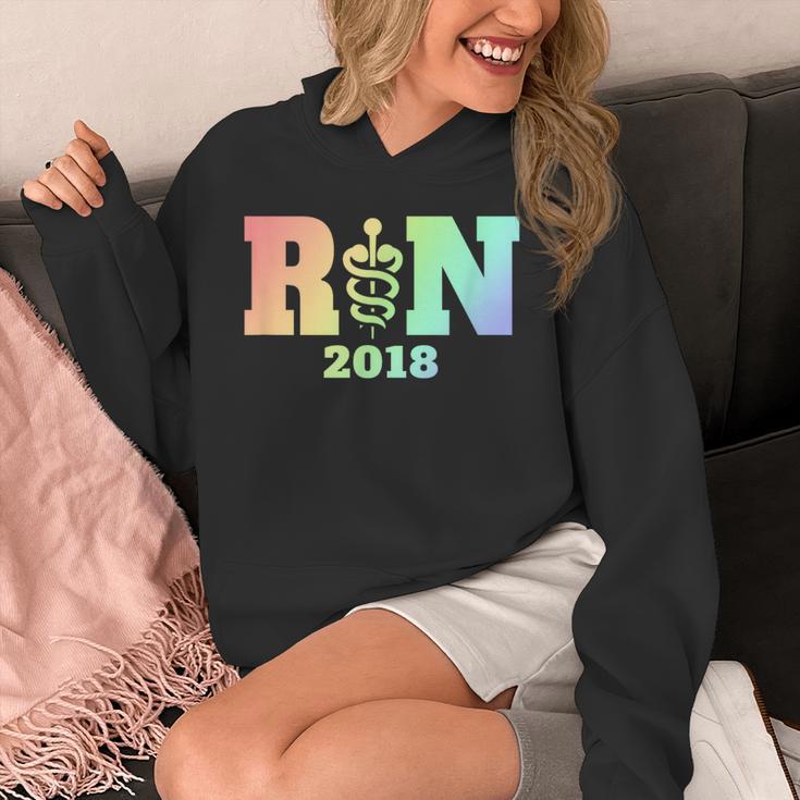 Nurse Graduation Shirt RN Est 2018 Rainbow Tshirt Unisex Hoodie