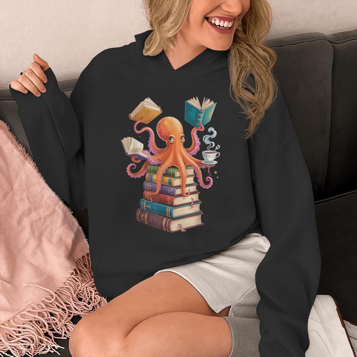Octopus Book Reading Book Reader Ocean Octopus Unisex Hoodie