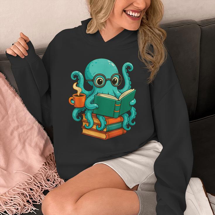 Octopus Reading Book Reading Bookworm Reader Unisex Hoodie Octopus Reading Book Reading Bookworm Reader Unisex Hoodie