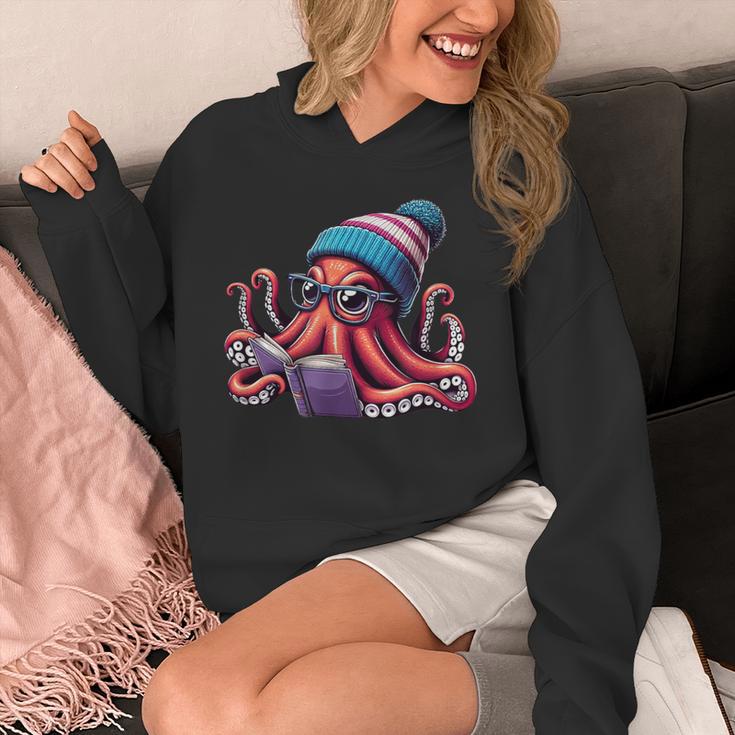Octopus Reading Book Kraken Book Lover Unisex Hoodie