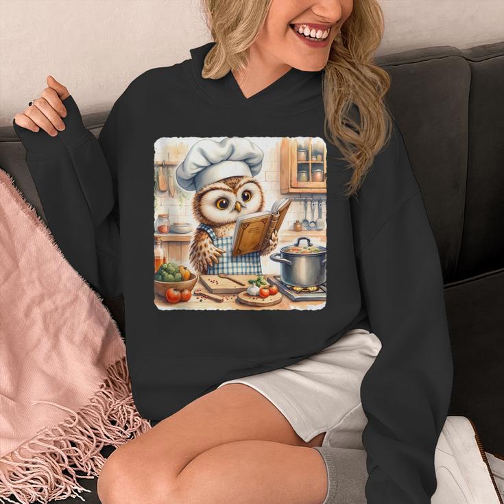 Owl Learning To Cook With Cookbook Chef Apron Stove Cooking Unisex Hoodie Owl Learning To Cook With Cookbook Chef Apron Stove Cooking Unisex Hoodie