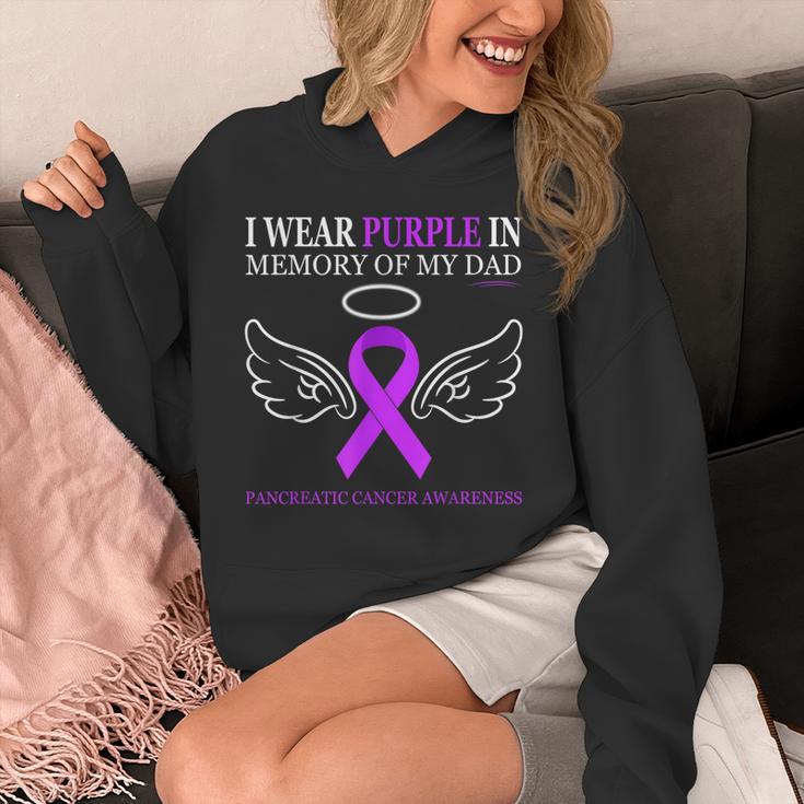 Pancreatic Cancer I Wear Purple In Memory Of My Dad Unisex Hoodie Pancreatic Cancer I Wear Purple In Memory Of My Dad Unisex Hoodie