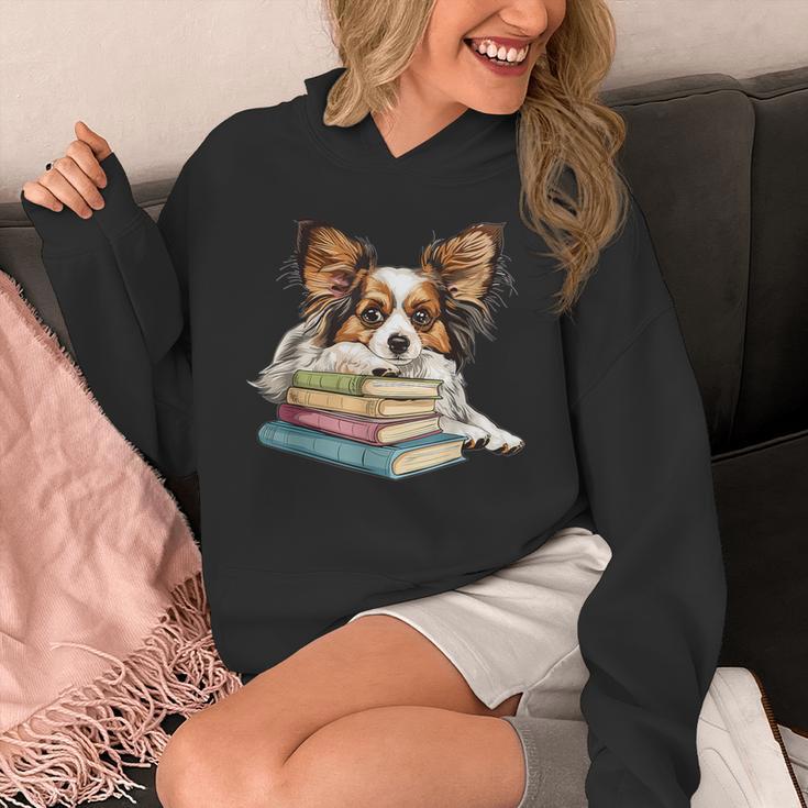 Papillon Books Reading Dog Breed Graphic For Men Women Kids Unisex Hoodie Papillon Books Reading Dog Breed Graphic For Men Women Kids Unisex Hoodie