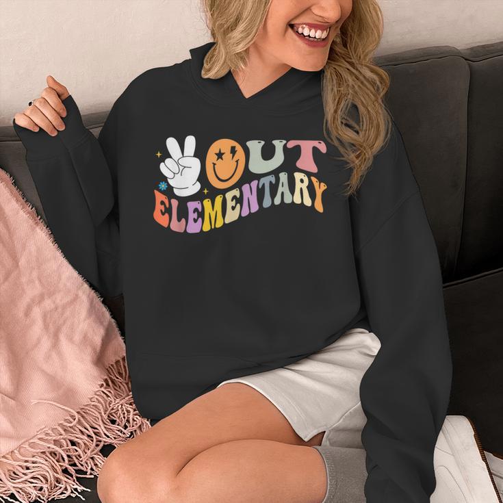 Peace Out Elementary Graduation Graduate Class Of 2025 Unisex Hoodie