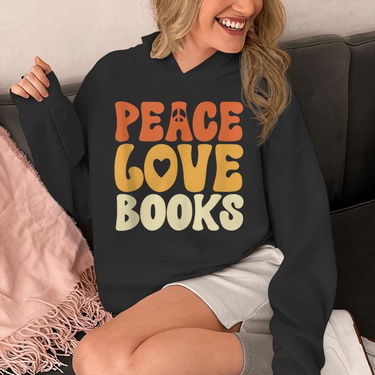 Peace Love Books Men Women Unisex Hoodie