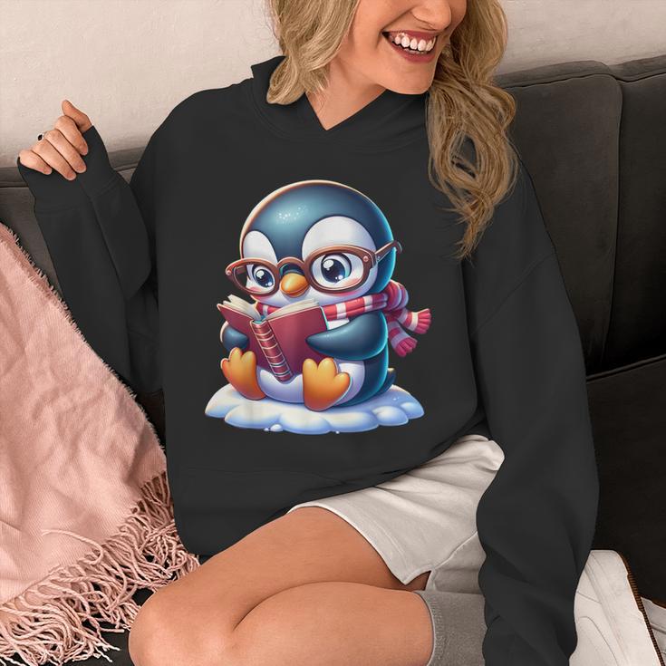 Penguin Reading a Book Animal Unisex Hoodie