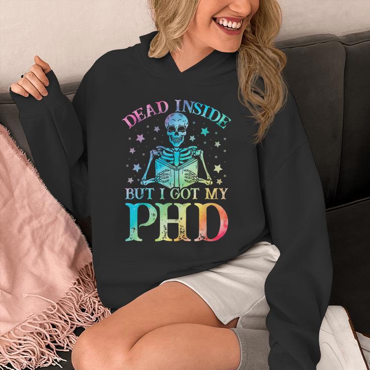PhD Graduation Dead Inside But i Got My PhD Tie Dye Funny Unisex Hoodie