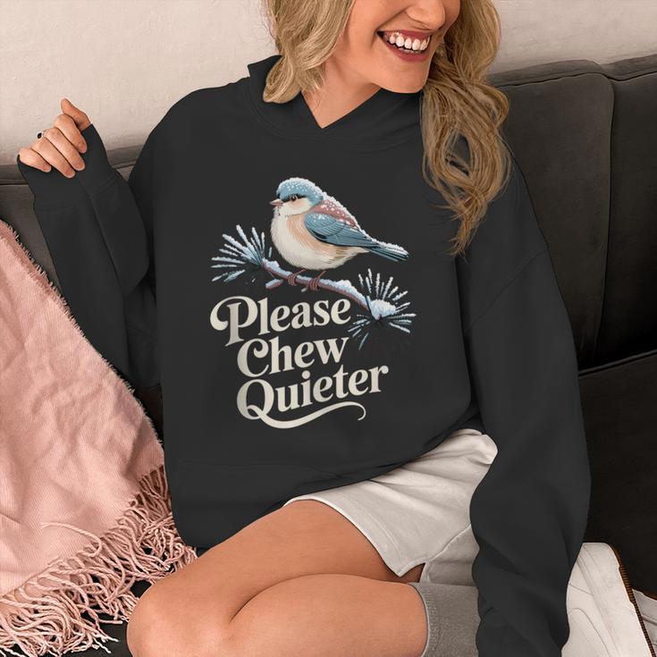 Please Chew Quieter Introvert Christmas Bird Lover Unisex Hoodie