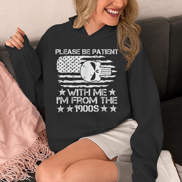Please Be Patient With Me I'm From The 1900s USA Flag Skull Unisex Hoodie Please Be Patient With Me I'm From The 1900s USA Flag Skull Unisex Hoodie