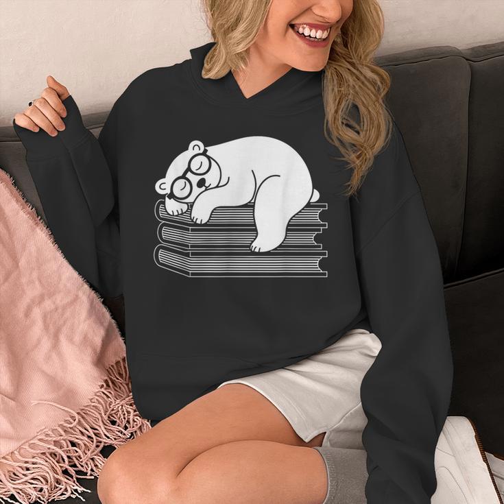 Polar Bear Reading Book Pajama Sleep Unisex Hoodie