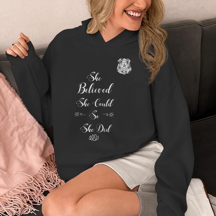 Police Academy Graduation She Believed She Could So She Did Unisex Hoodie