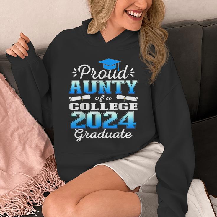 Proud Aunty Of 2024 College Graduate Family 24 Graduation Unisex Hoodie