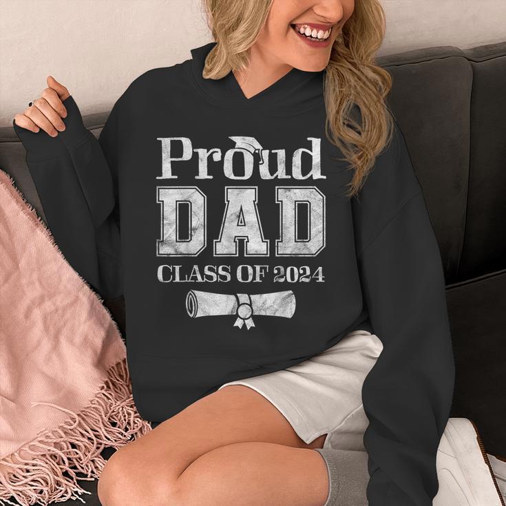Proud Dad Of 2024 Graduate Father Senior 24 Graduation Unisex Hoodie