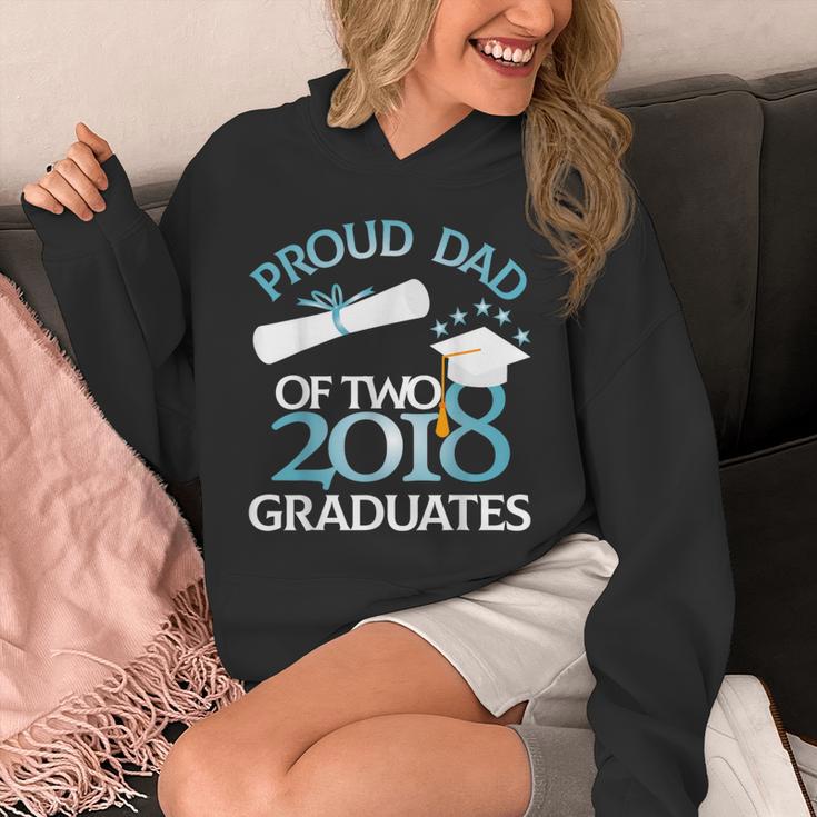 Proud Dad Of Two 2018 Graduates Twin Dads Graduation Unisex Hoodie