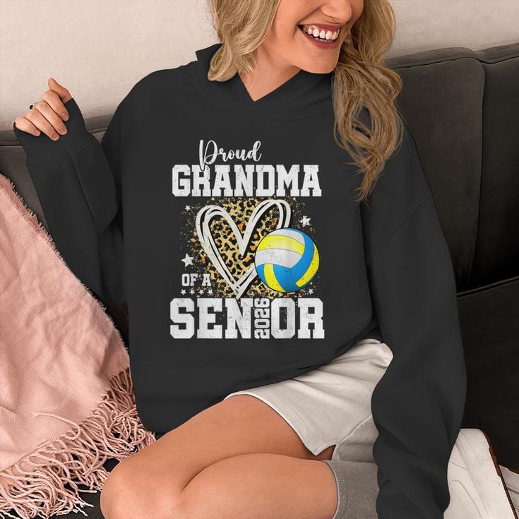 Proud Grandma Of A 2026 Senior Volleyball Graduation Leopard Unisex Hoodie