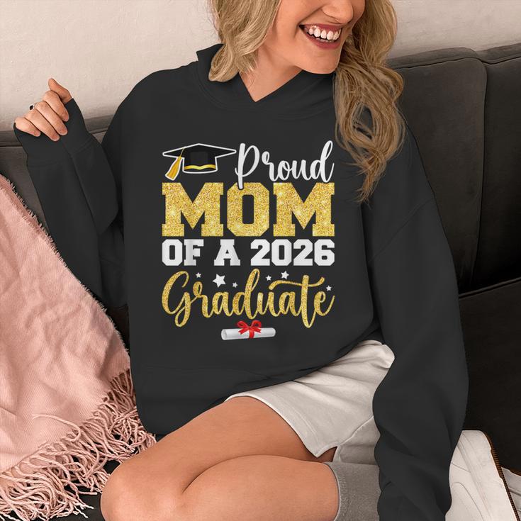 Proud Mom Of A Class Of 2026 Graduate Senior Gold Graduation Unisex Hoodie