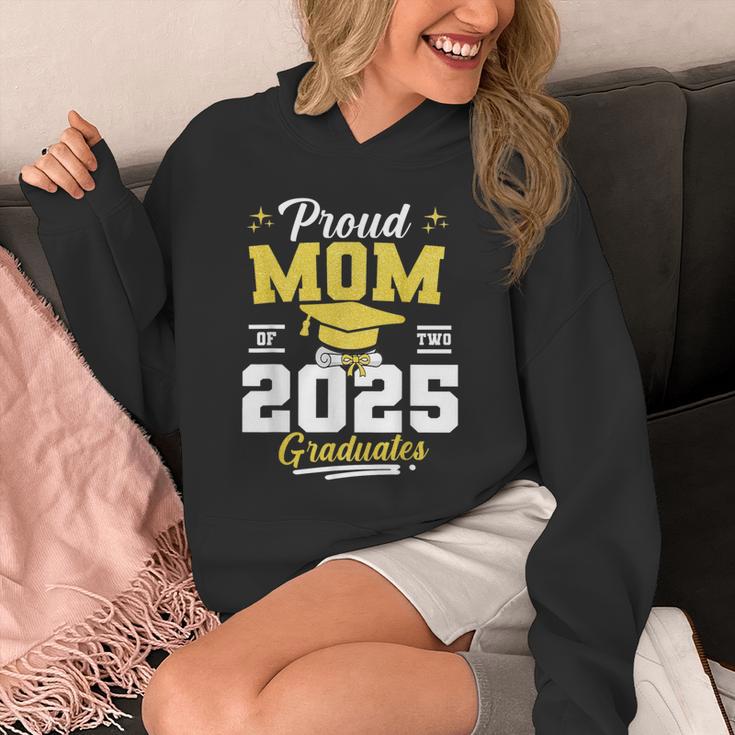 Proud Mom Of Two Class Of 2025 Graduates Twins Graduation Unisex Hoodie