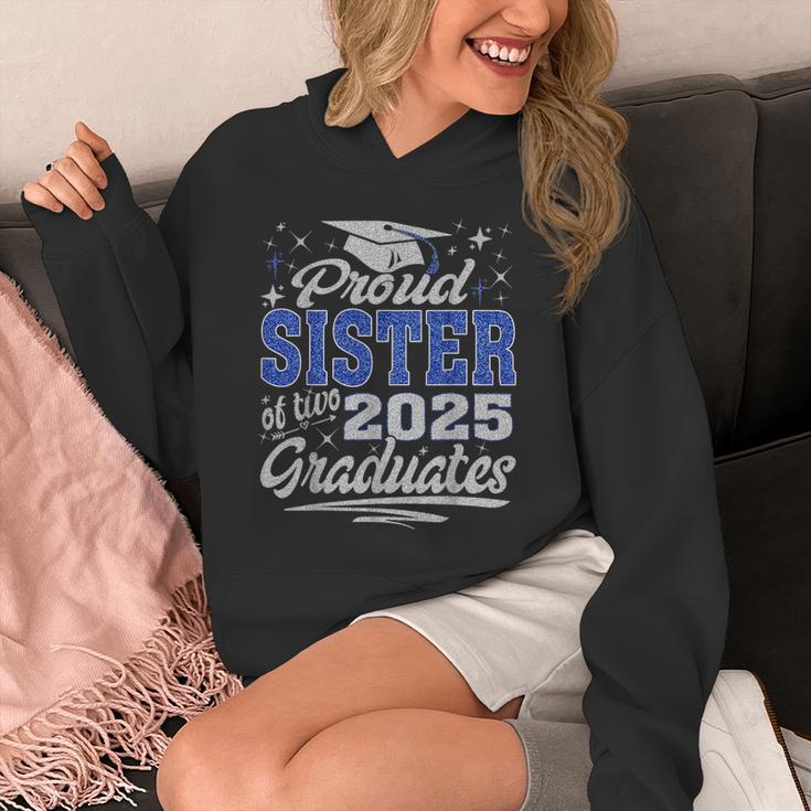 Proud Sister Of Two Class Of 2025 Graduates Twins Graduation Unisex Hoodie