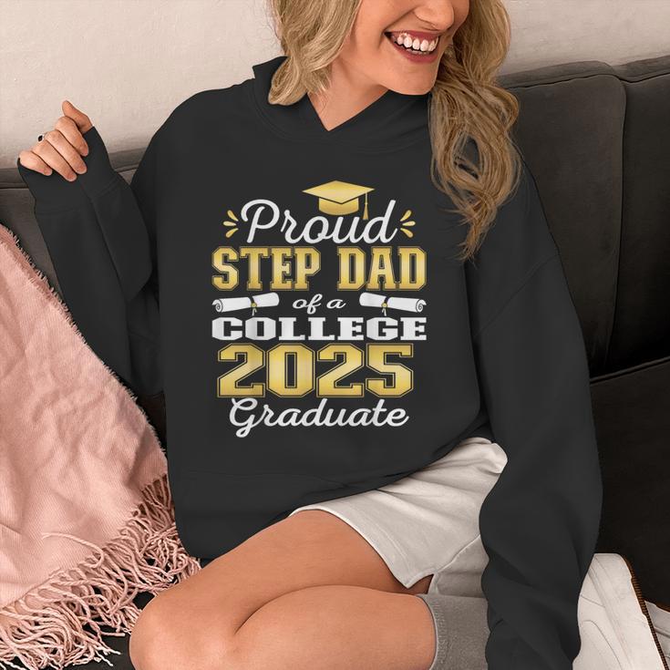 Proud Step Dad Of 2025 College Graduate Family 25 Graduation Unisex Hoodie