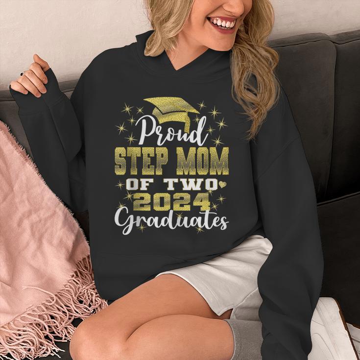 Proud Step Mom Of Two 2024 Graduate Class 2024 Graduation Unisex Hoodie