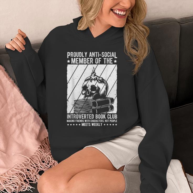 PROUDLY ANTI-SOCIAL MEMBER OF THE Introverted Book Club Unisex Hoodie