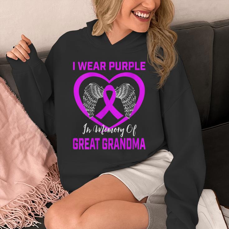 Purple In Memory Of Great Grandma Epilepsy Awareness Graphic Unisex Hoodie