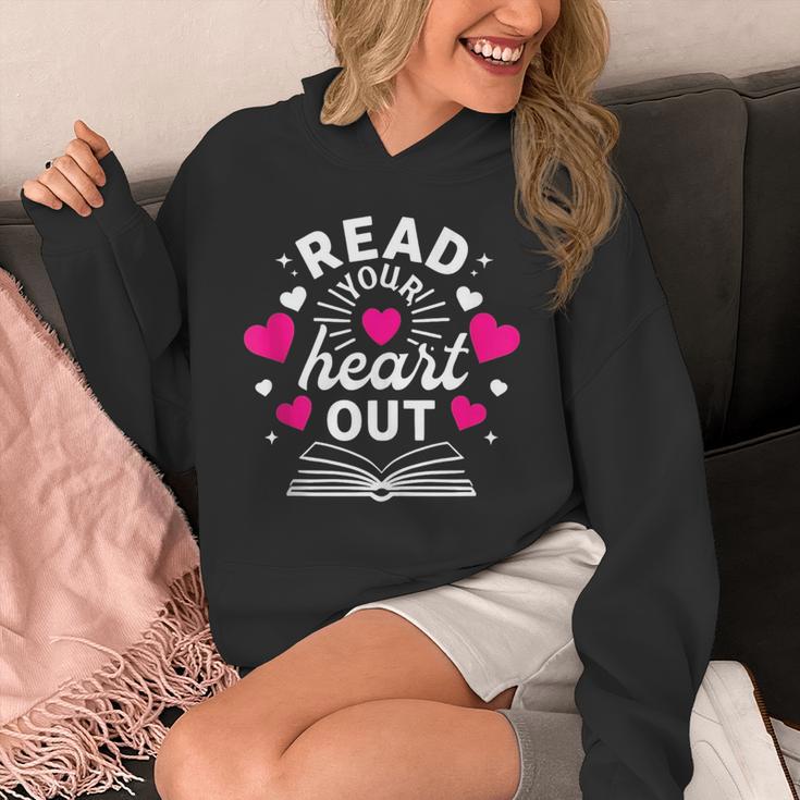 Read Your Heart Out Cute Teacher Women Book Lovers Unisex Hoodie Read Your Heart Out Cute Teacher Women Book Lovers Unisex Hoodie