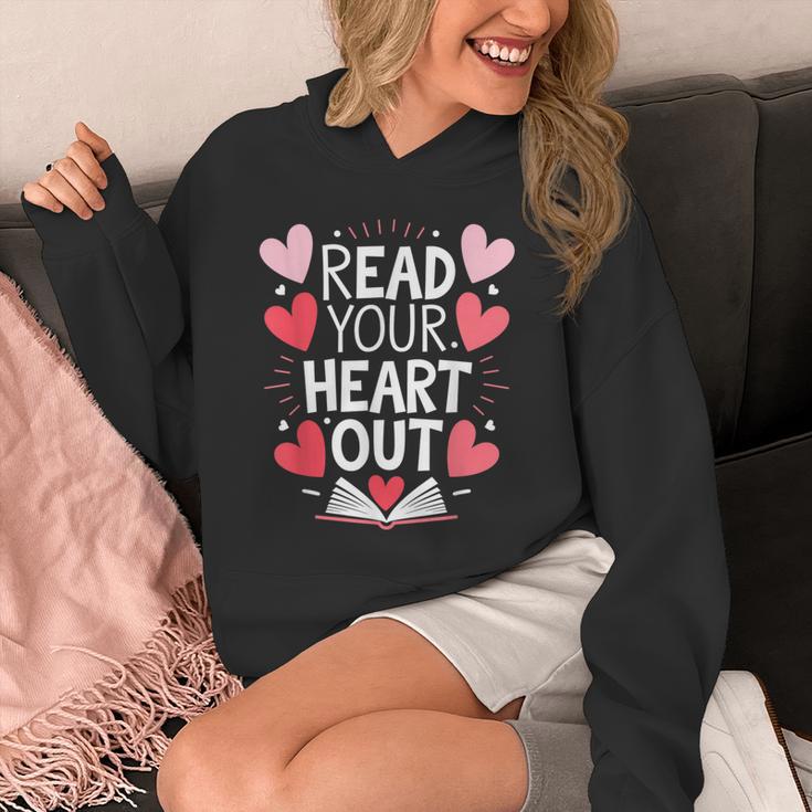 Read Your Heart Out Teacher Reading Book Love Valentines Day Unisex Hoodie
