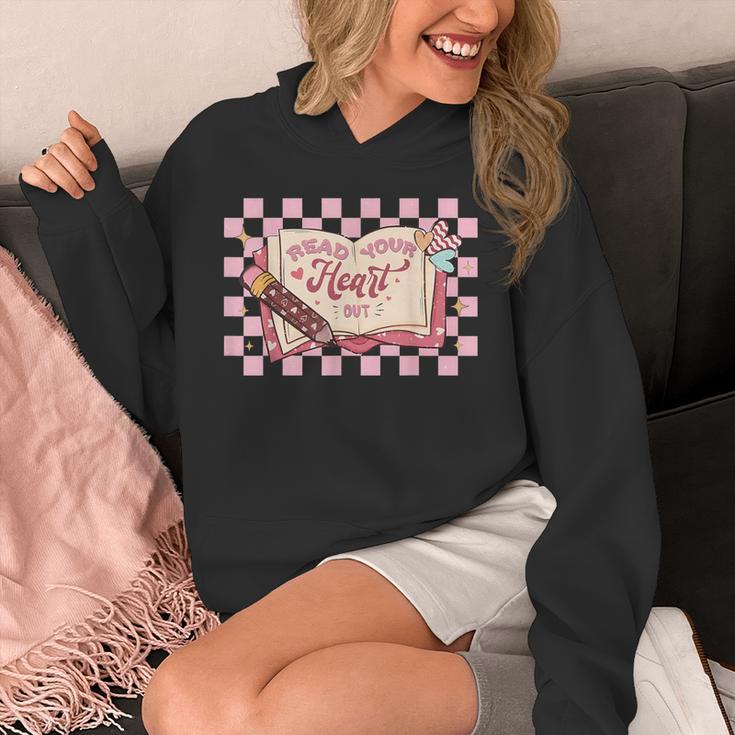 Read Your Heart Out Valentine Reading Book Teacher Student Unisex Hoodie Read Your Heart Out Valentine Reading Book Teacher Student Unisex Hoodie
