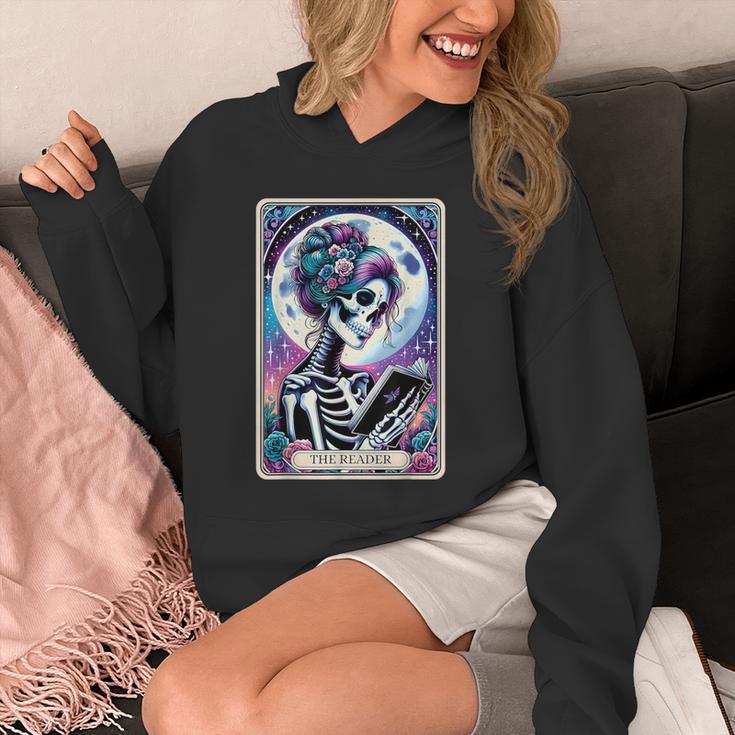 The Reader Tarot Card Reading Skeleton Skull Book Lover Unisex Hoodie The Reader Tarot Card Reading Skeleton Skull Book Lover Unisex Hoodie