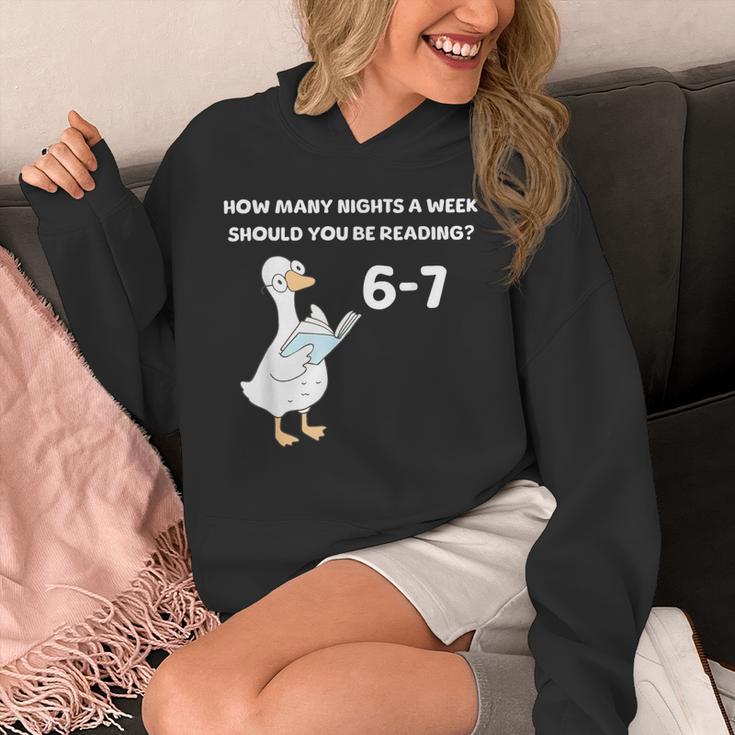 Reading 6-7 Silly Goose Read Books Bookish Bookworm Unisex Hoodie
