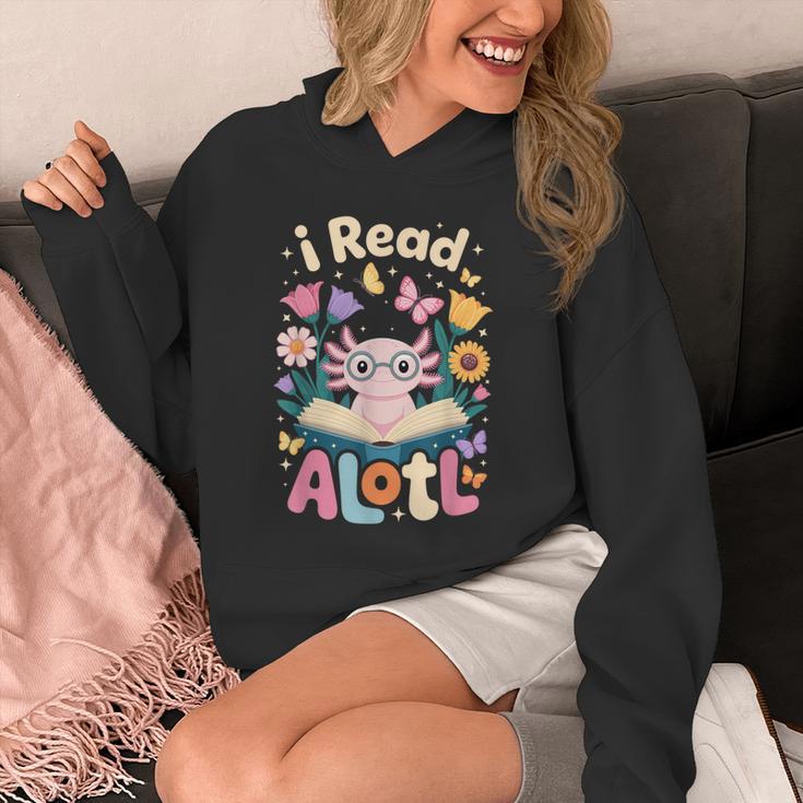 Reading Axolotl Book Lover Wildflowers Unisex Hoodie Reading Axolotl Book Lover Wildflowers Unisex Hoodie