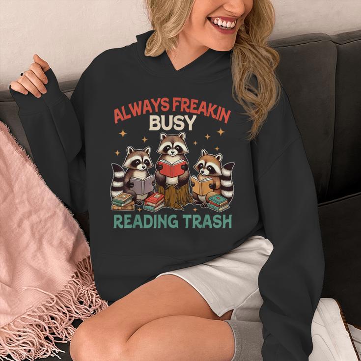 Reading Book Lover Racoon Always Freakin Busy Reading Trash Unisex Hoodie Reading Book Lover Racoon Always Freakin Busy Reading Trash Unisex Hoodie