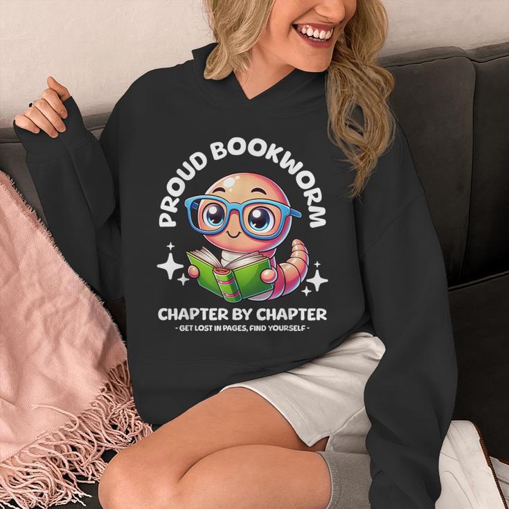Reading Book Lovers Glasses Cartoon Worm Books Cute Bookworm Unisex Hoodie