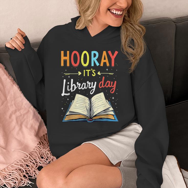 Reading Books Bibliophile Hooray It's Library Day Unisex Hoodie Reading Books Bibliophile Hooray It's Library Day Unisex Hoodie